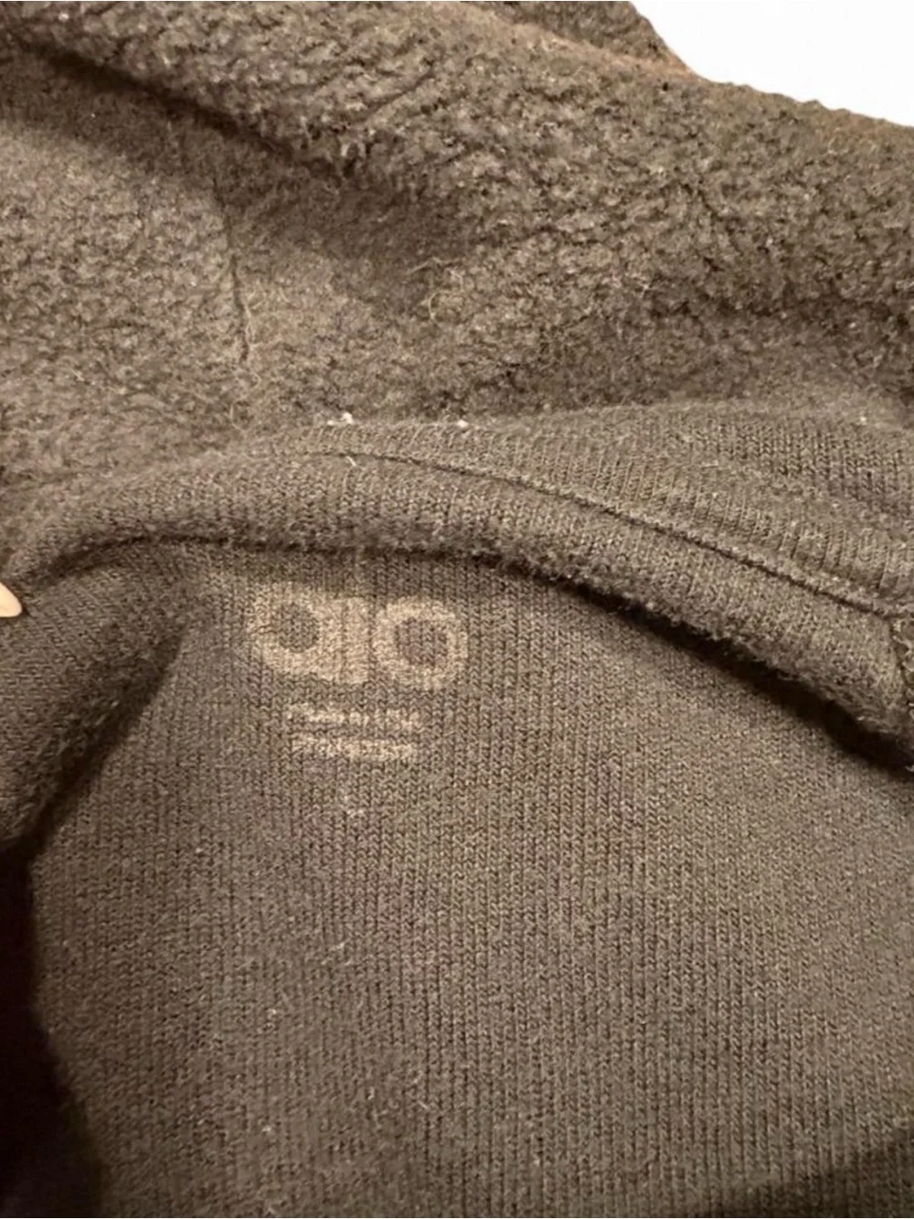 Alo Yoga Black Fleece Pullover Hoodie Size Large
